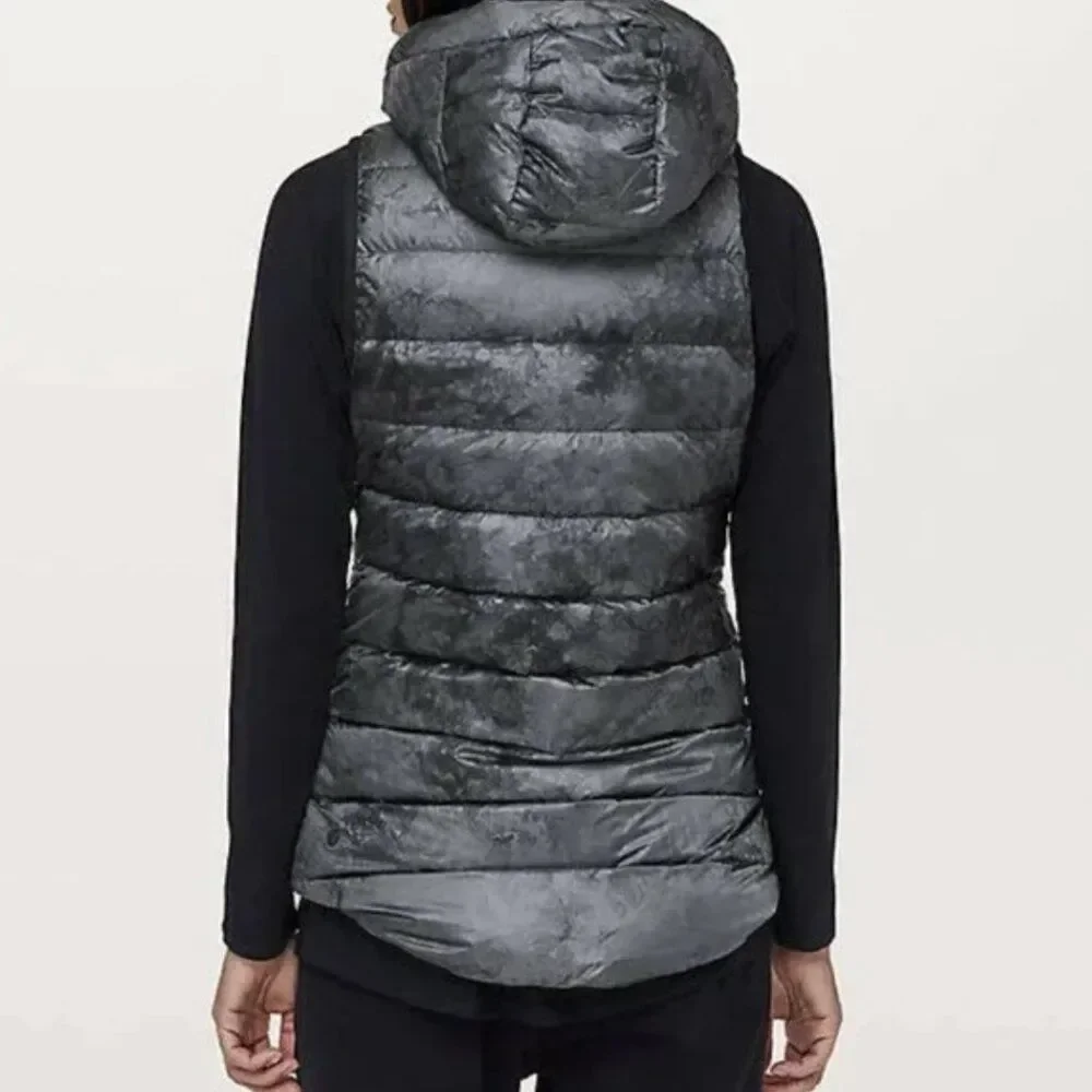 lululemon Pack It Down Vest Puffer Diamond Dye Melanite Black Size 6